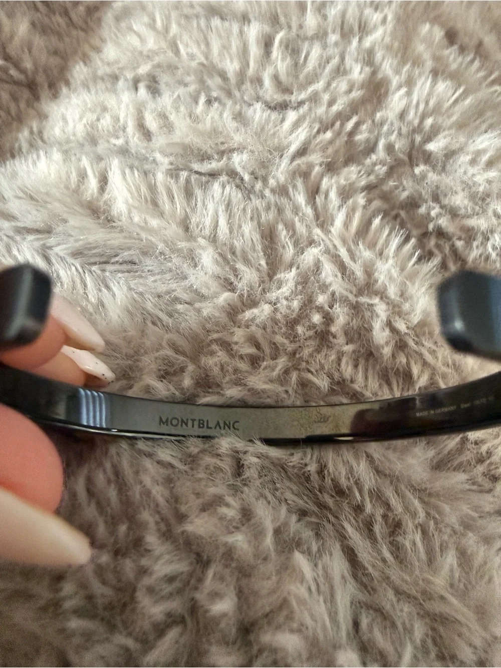 Montblanc Black and Silver Slim Smart Wristband